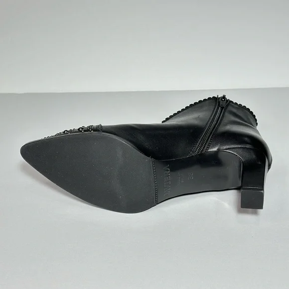 Javiera Booties Boots 2201 Studs Leather Ankle Boots Pointy Toe Heel Zip Spain - Picture 15 of 16